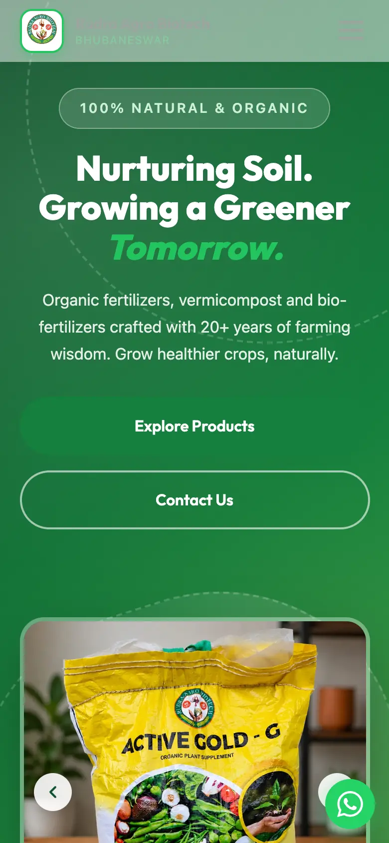 Rudra Agro Biotech on a phone