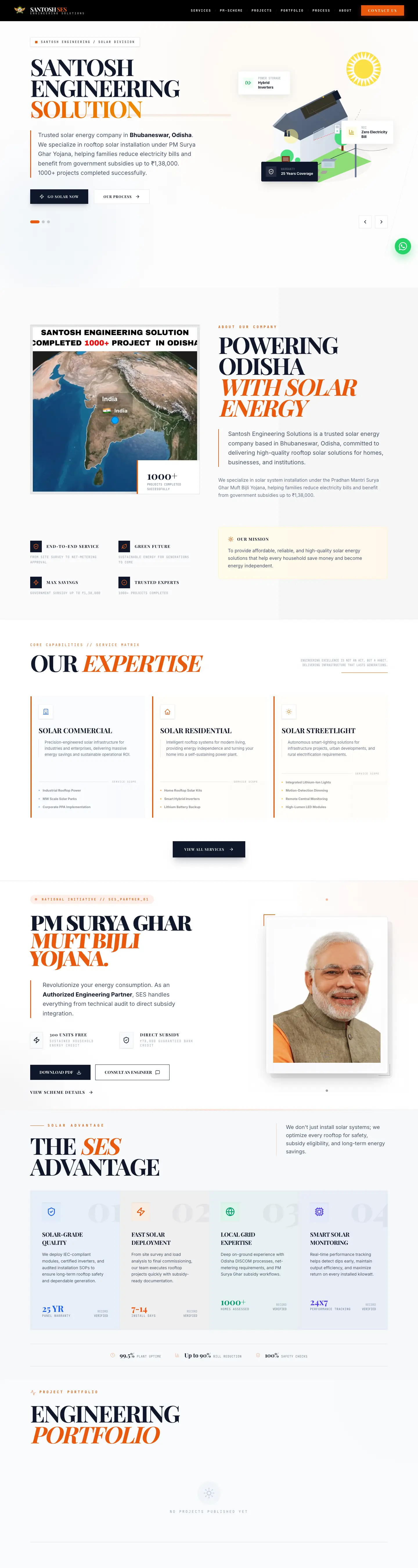 Santosh Engineering Solutions website homepage
