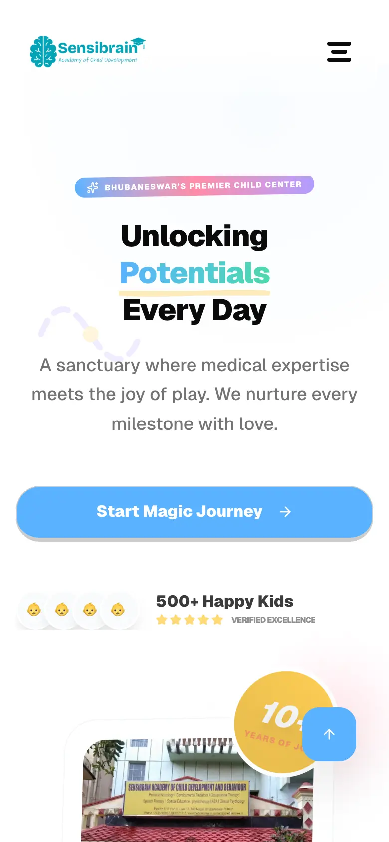 Sensibrain Academy on a phone